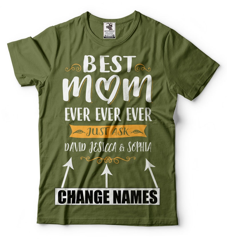Customizable BEST MOM EVER T-shirt Custom name T-shirt For Mother Gift for mom Birthday Gift for mother - Image 4
