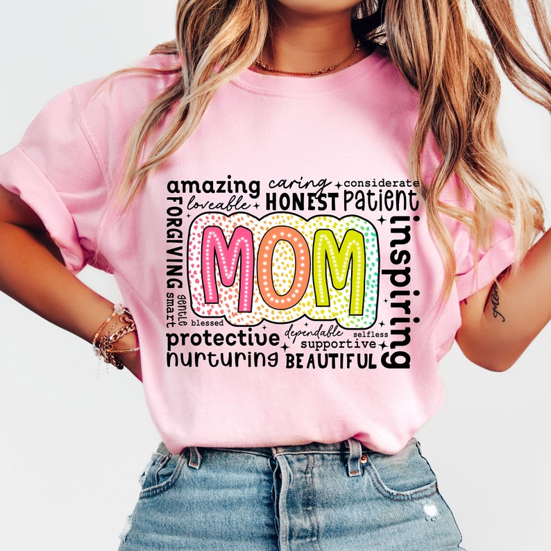 She is Mom PNG, Retro Mother PNG, Blessed Mom Png, Mom Shirt, Mom Life Png, Mother's Day Png, Mom Png, Gift for Mom, Retro Mama Quotes - Image 2