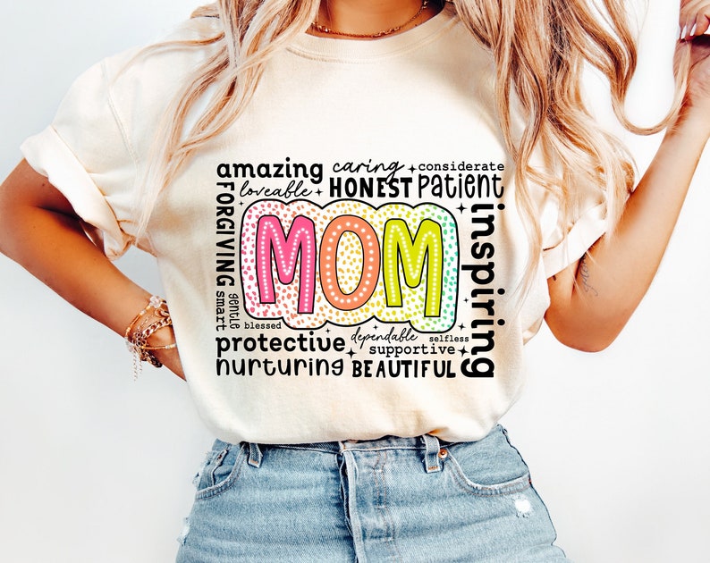 She is Mom PNG, Retro Mother PNG, Blessed Mom Png, Mom Shirt, Mom Life Png, Mother's Day Png, Mom Png, Gift for Mom, Retro Mama Quotes