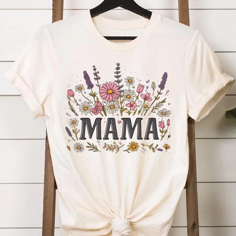Floral Mom Shirt, Cute Mom Shirt, Mother's Day Gift, Mother Shirt, New Mom Gift, Gift for Mother, Mothers Day Shirt, Gift for Grandma - Image 3