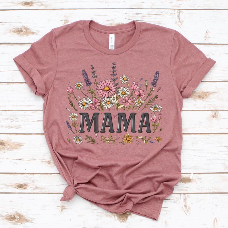 Floral Mom Shirt, Cute Mom Shirt, Mother's Day Gift, Mother Shirt, New Mom Gift, Gift for Mother, Mothers Day Shirt, Gift for Grandma - Image 2